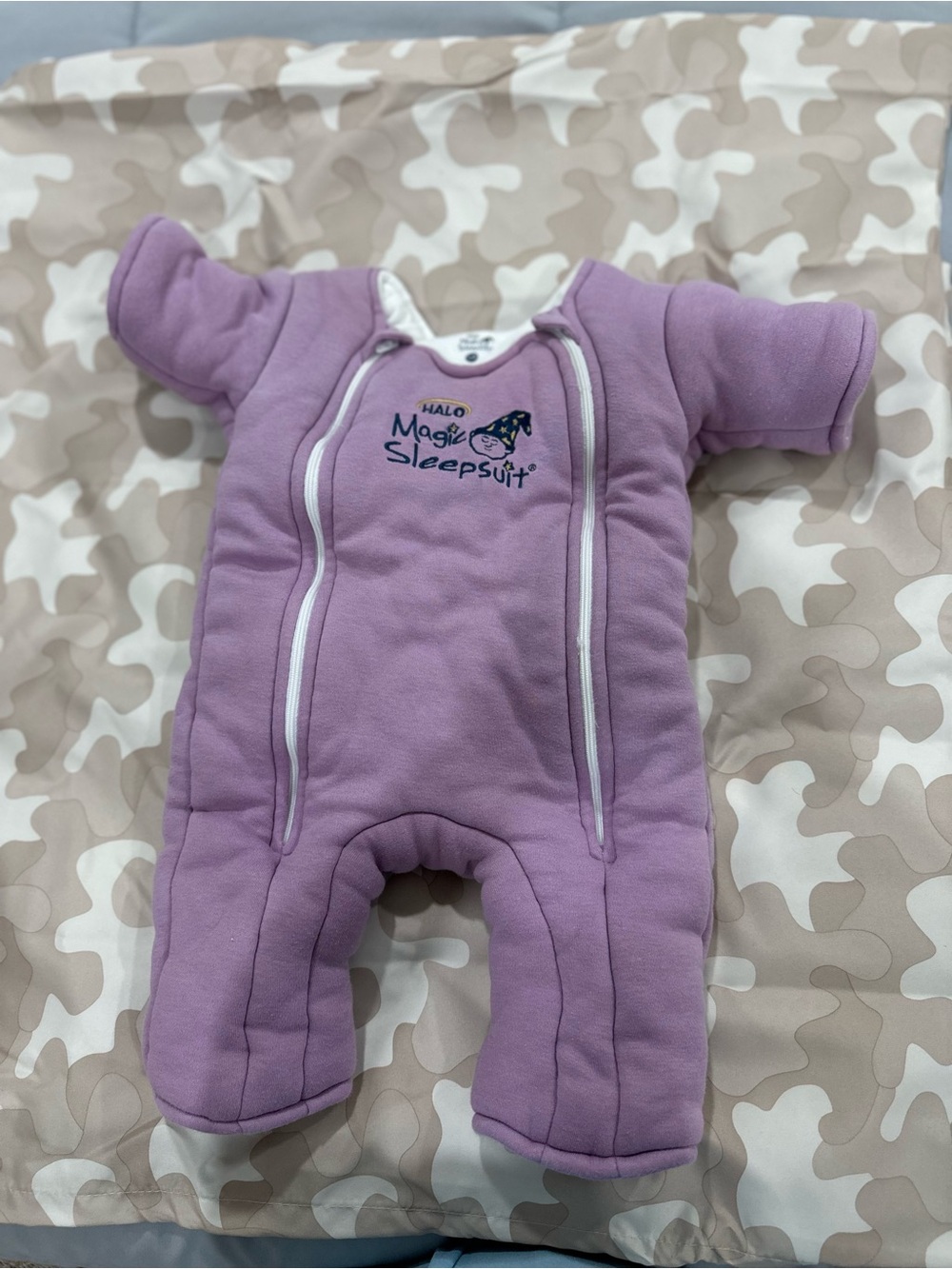 Halo Magic Sleepsuit in Lavender with White Trim
